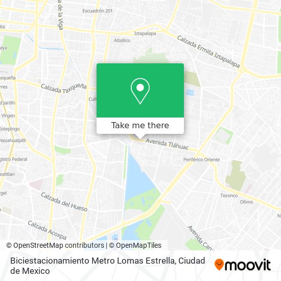 Biciestacionamiento Metro Lomas Estrella map