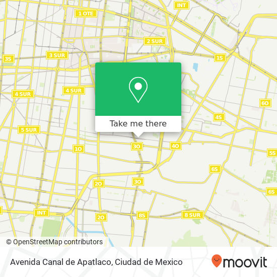 Avenida Canal de Apatlaco map