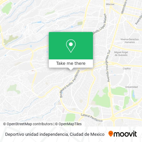 Deportivo unidad independencia map