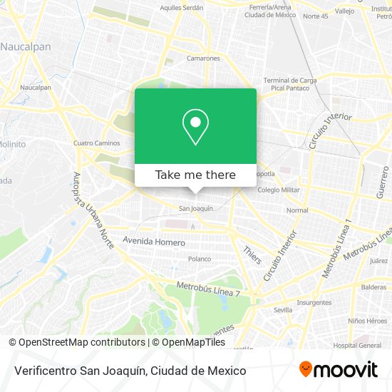 Verificentro San Joaquín map