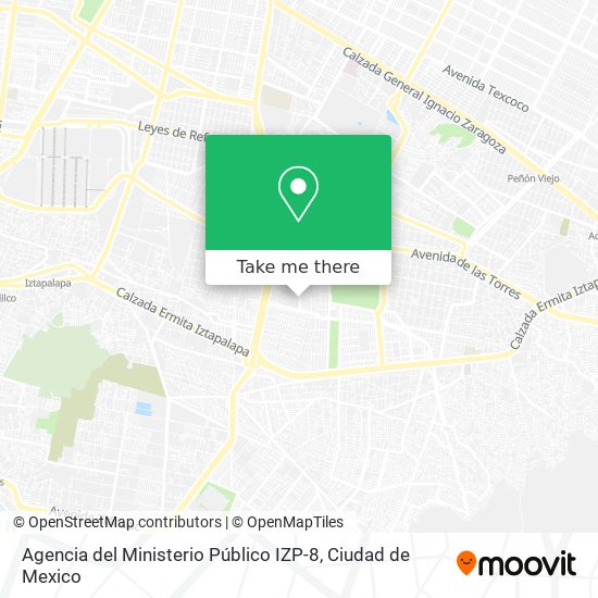 Mapa de Agencia del Ministerio Público IZP-8