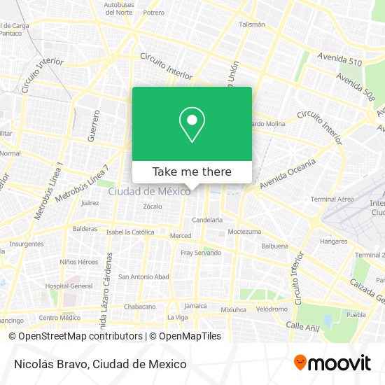 Nicolás Bravo map