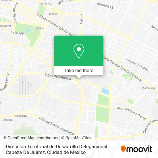 Dirección Territorial de Desarrollo Delegacional Cabeza De Juárez map