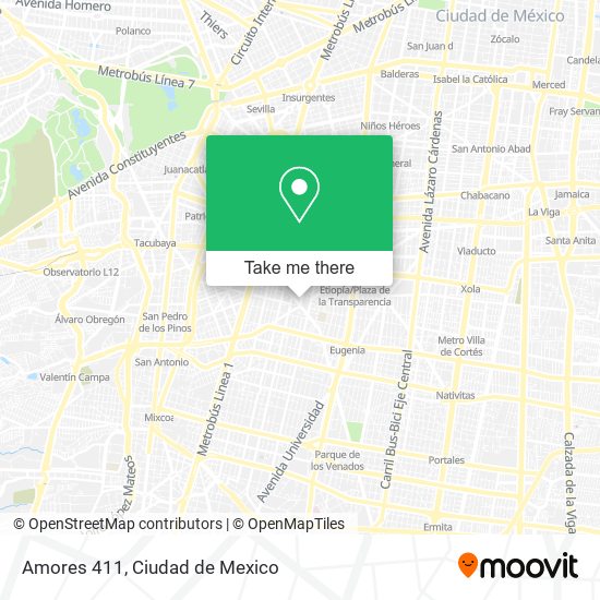 Amores 411 map