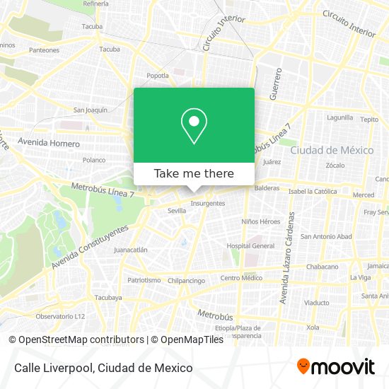Calle Liverpool map
