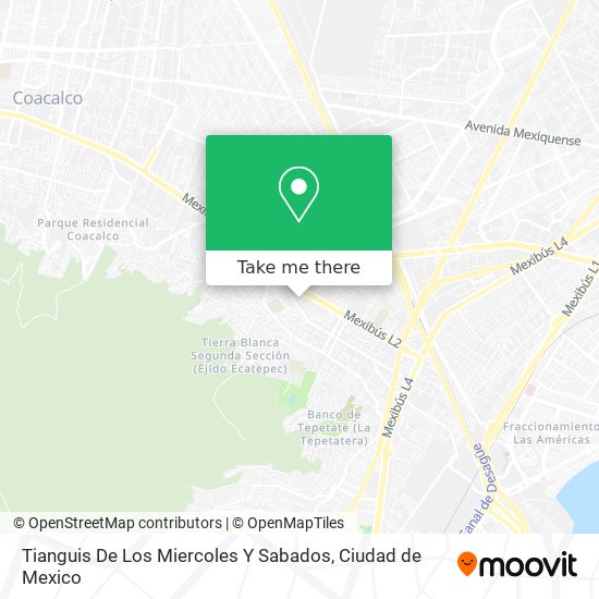 Tianguis De Los Miercoles Y Sabados map