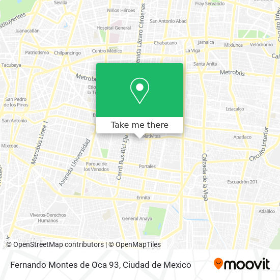 Fernando Montes de Oca 93 map