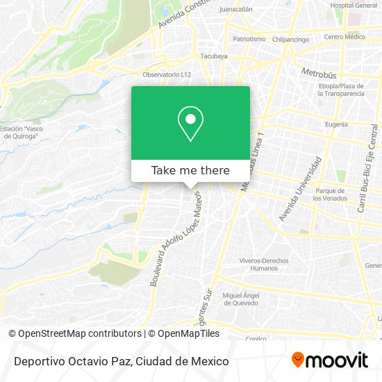 Deportivo Octavio Paz map
