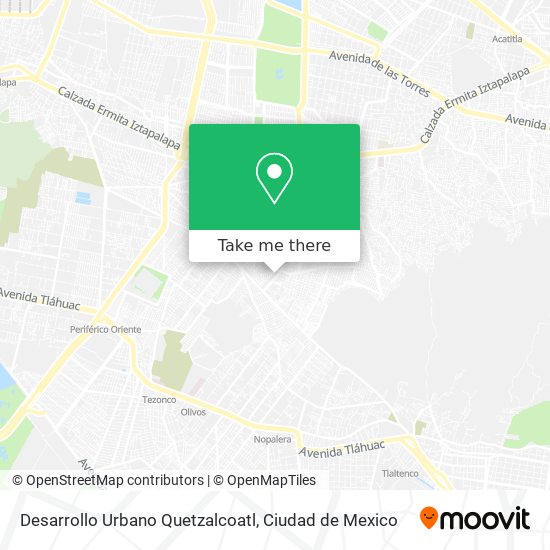 Desarrollo Urbano Quetzalcoatl map