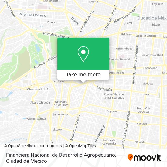 Mapa de Financiera Nacional de Desarrollo Agropecuario
