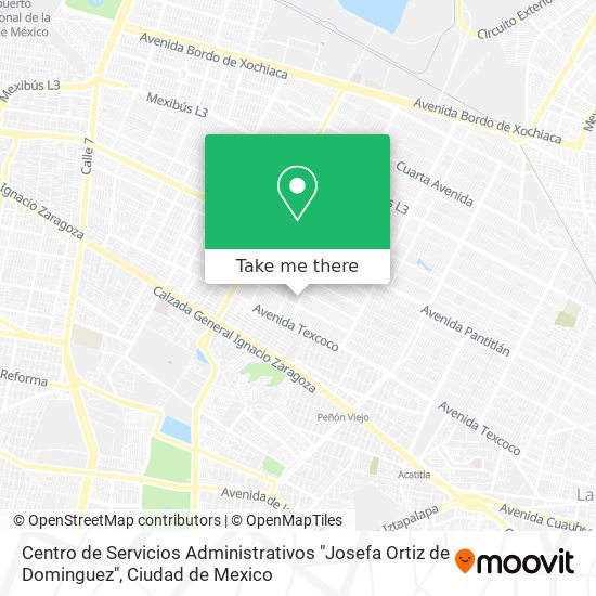 Mapa de Centro de Servicios Administrativos "Josefa Ortiz de Dominguez"