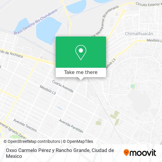Oxxo Carmelo Pérez  y Rancho Grande map