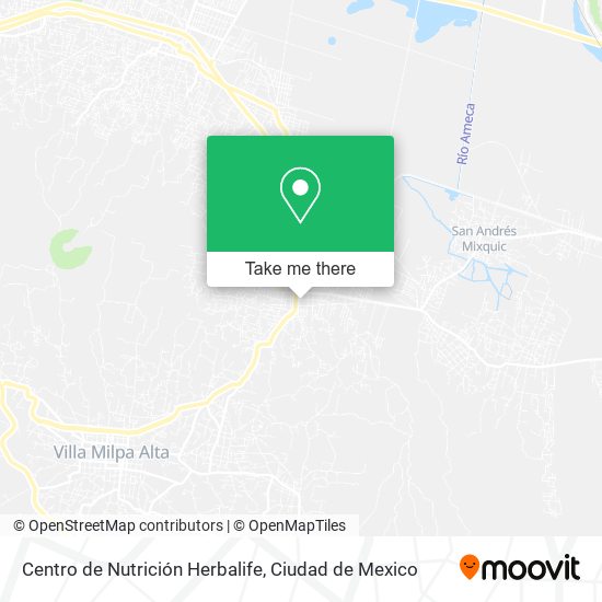 Mapa de Centro de Nutrición Herbalife