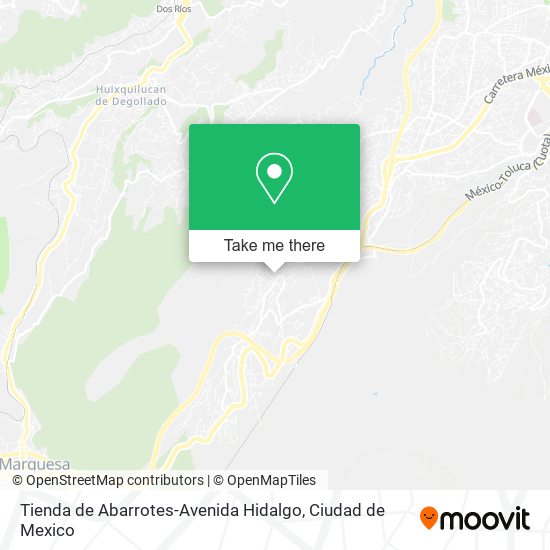 Mapa de Tienda de Abarrotes-Avenida Hidalgo