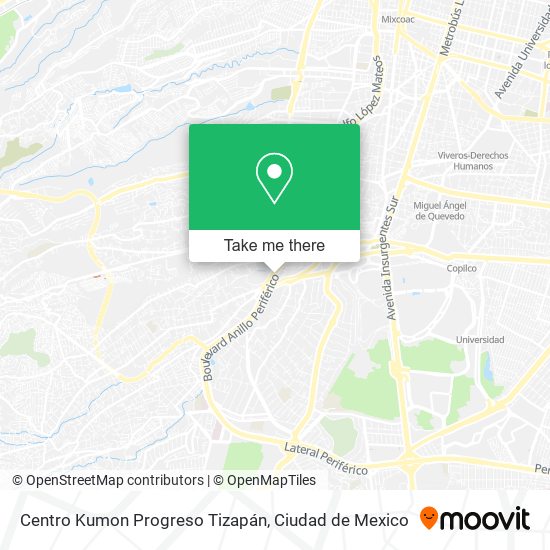 Centro Kumon Progreso Tizapán map