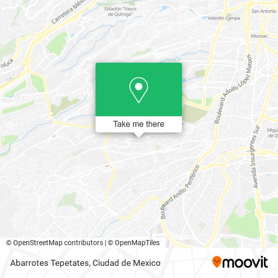 Abarrotes Tepetates map