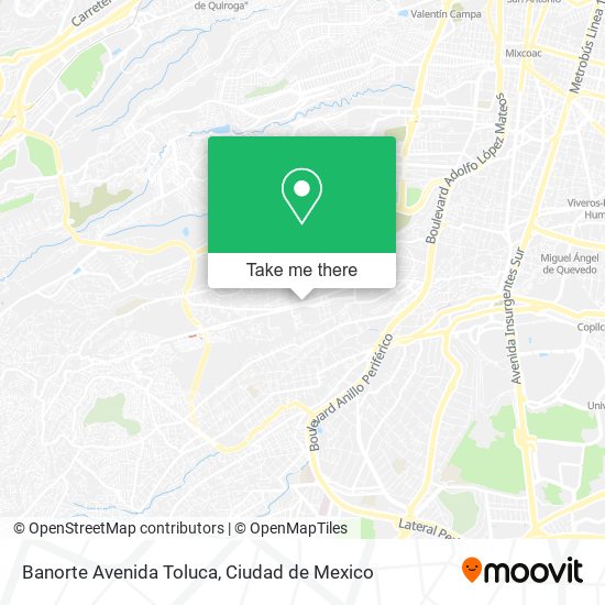 Banorte Avenida Toluca map