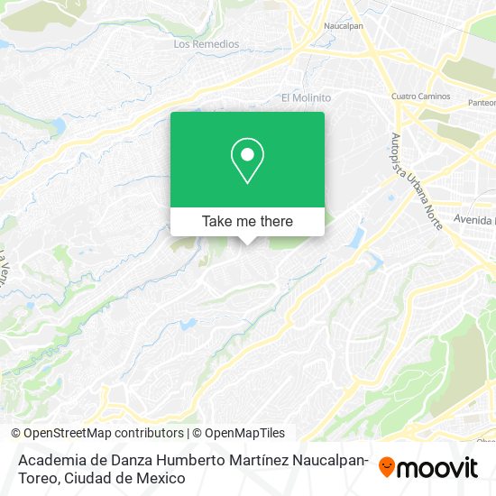 Academia de Danza Humberto Martínez Naucalpan-Toreo map