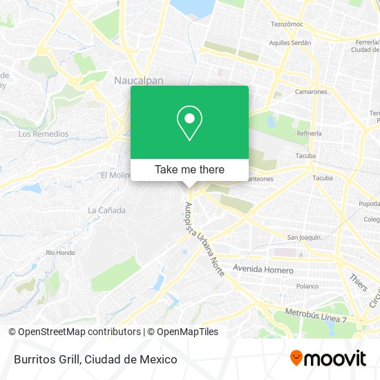 Mapa de Burritos Grill