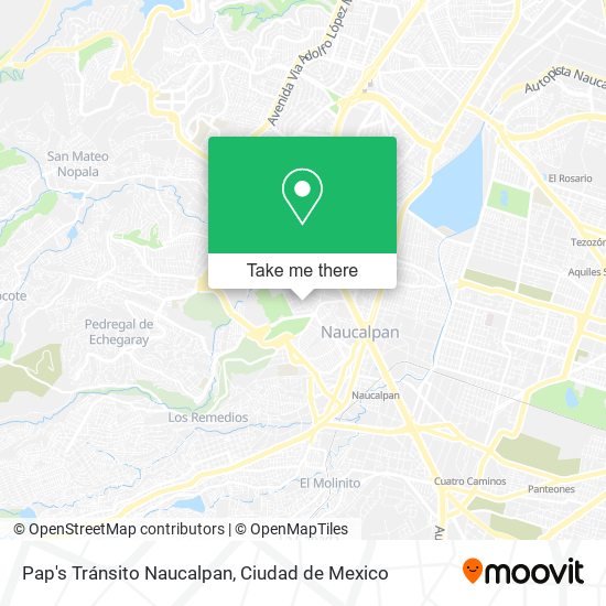 Mapa de Pap's Tránsito Naucalpan