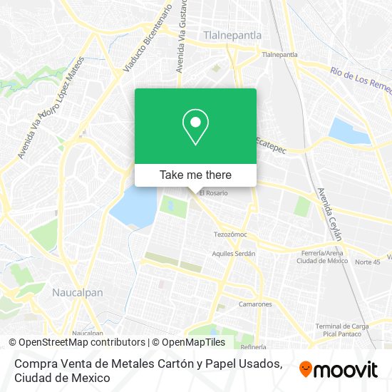 Compra Venta de Metales Cartón y Papel Usados map