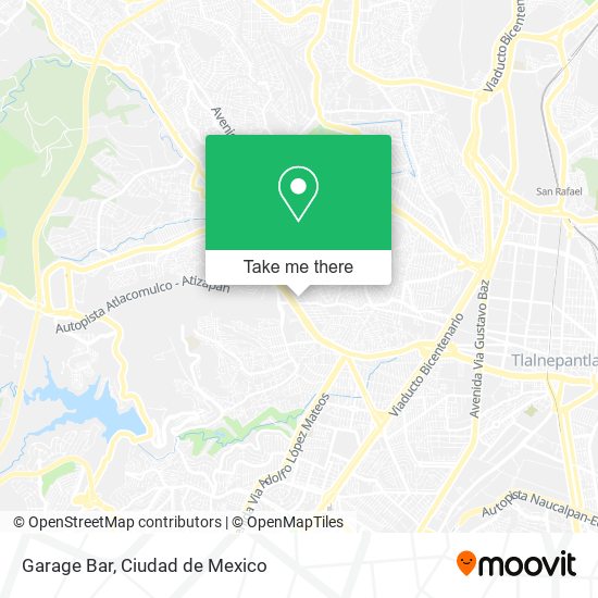 Mapa de Garage Bar
