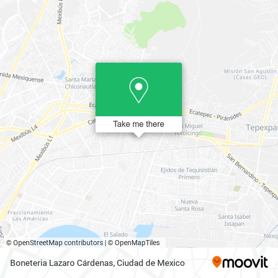 Boneteria Lazaro Cárdenas map