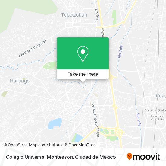 Mapa de Colegio Universal Montessori