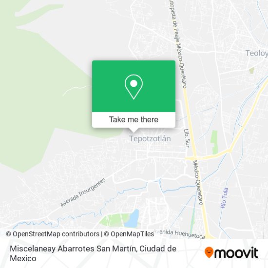 Mapa de Miscelaneay Abarrotes San Martín