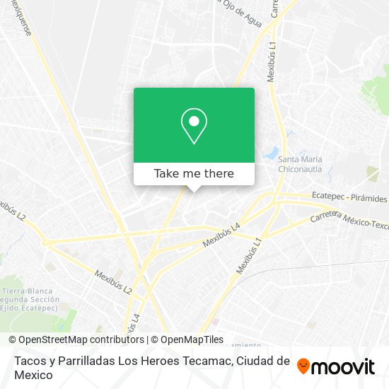 Tacos y Parrilladas Los Heroes Tecamac map