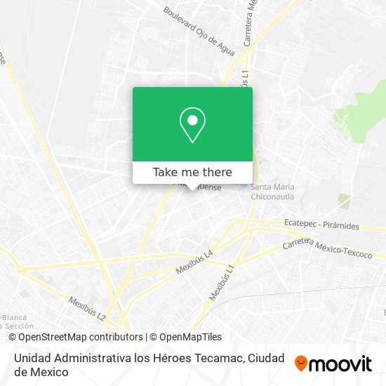 Unidad Administrativa los Héroes Tecamac map