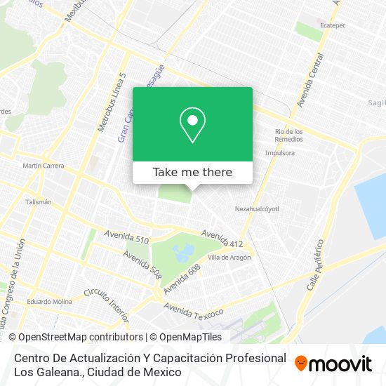 Centro De Actualización Y Capacitación Profesional Los Galeana. map
