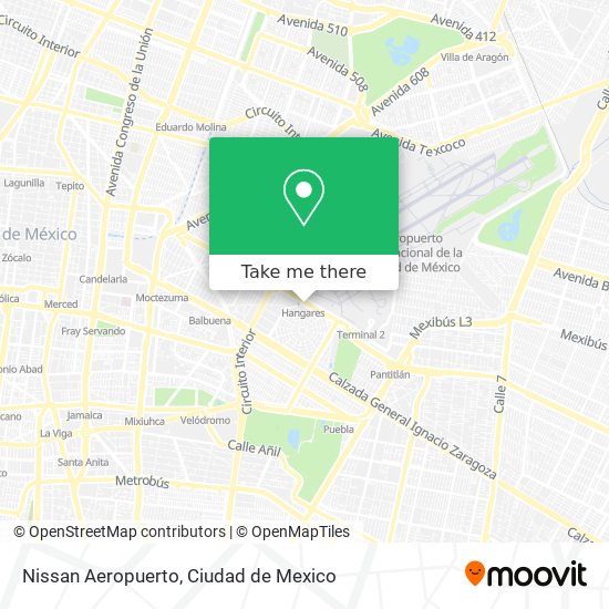 Nissan Aeropuerto map