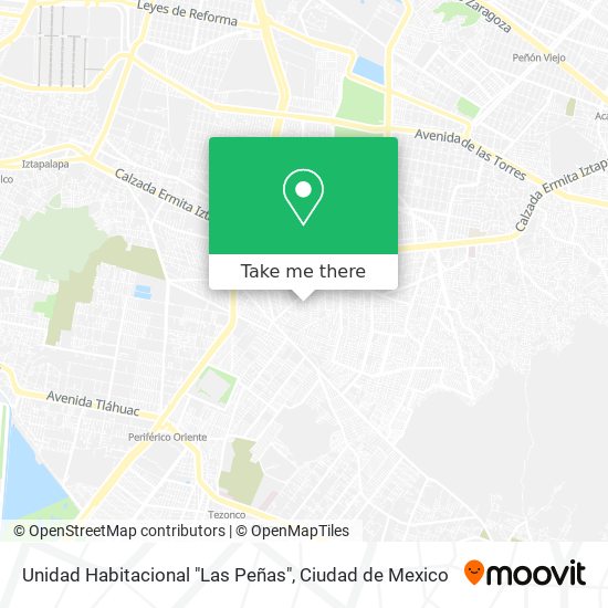 Unidad Habitacional "Las Peñas" map