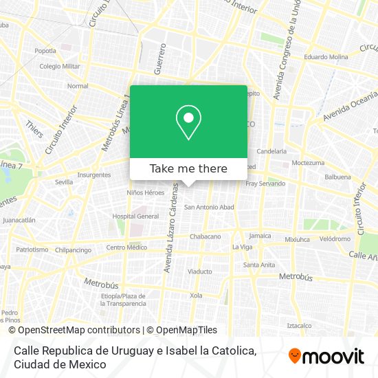 Calle Republica de Uruguay e Isabel la Catolica map