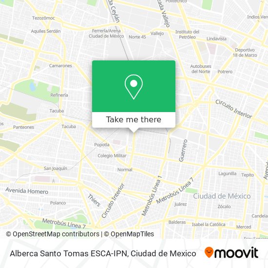 Alberca Santo Tomas ESCA-IPN map