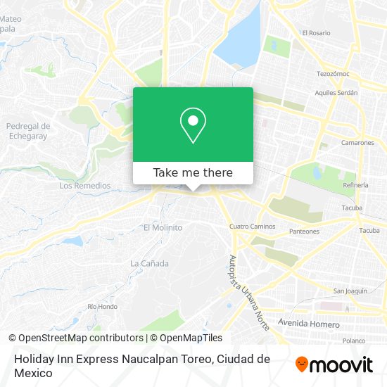 Holiday Inn Express Naucalpan Toreo map