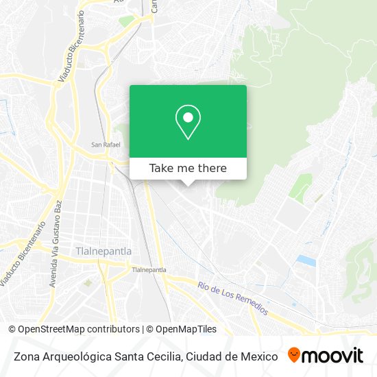 Zona Arqueológica Santa Cecilia map