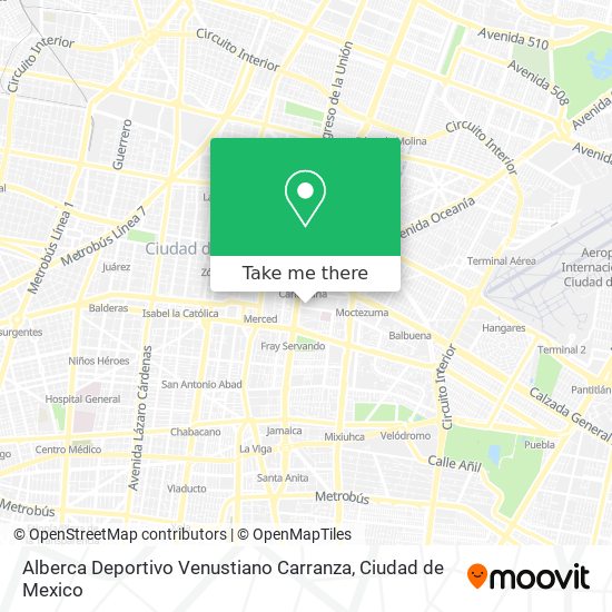 Alberca Deportivo Venustiano Carranza map