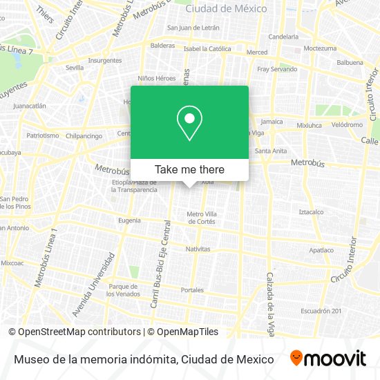 Museo de la memoria indómita map