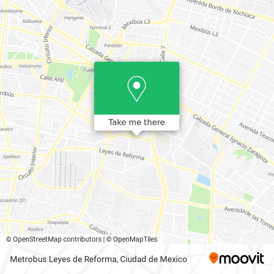 Metrobus Leyes de Reforma map