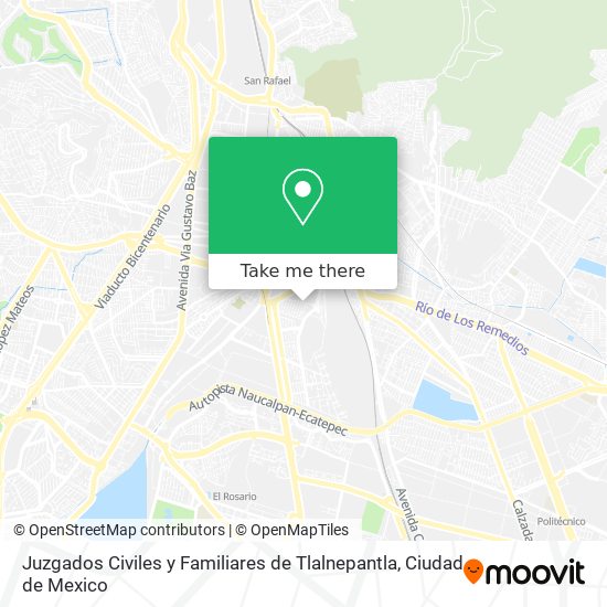 Mapa de Juzgados Civiles y Familiares de Tlalnepantla