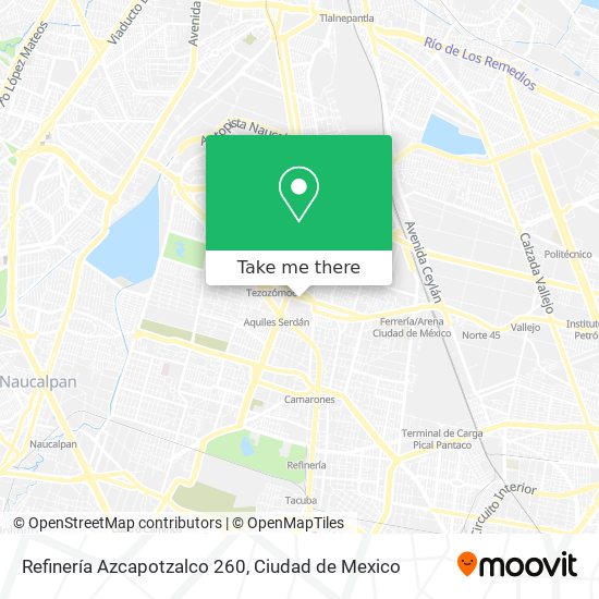 Refinería Azcapotzalco 260 map