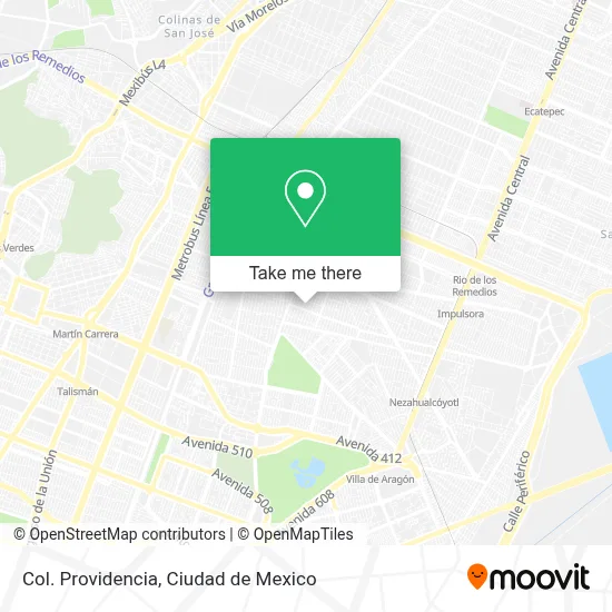 Col. Providencia map