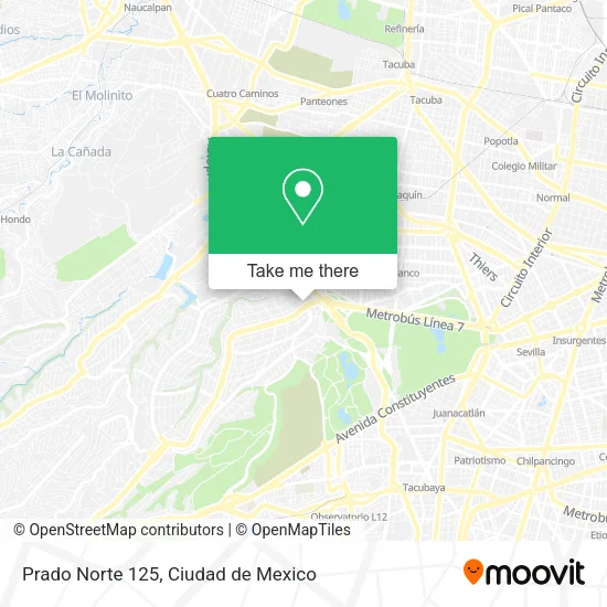 Mapa de Prado Norte 125