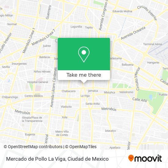 Mapa de Mercado de Pollo La Viga