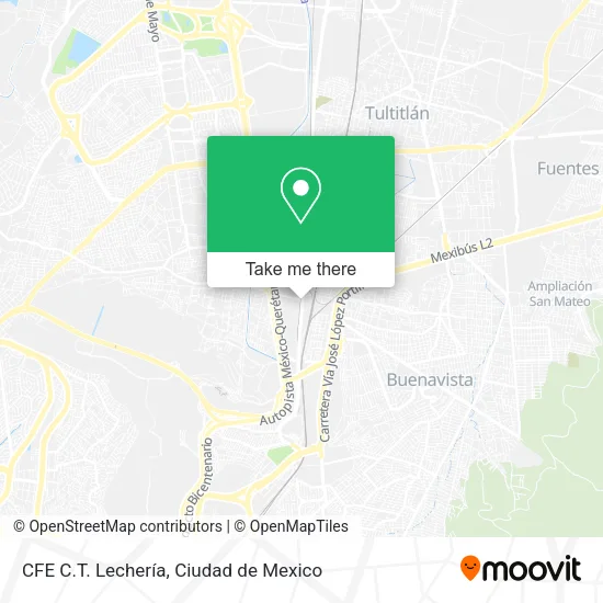 CFE C.T. Lechería map