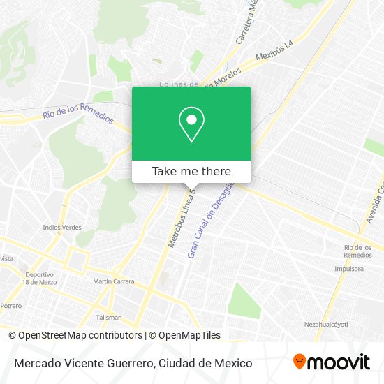 Mercado  Vicente Guerrero map