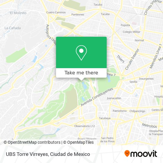 UBS Torre Virreyes map