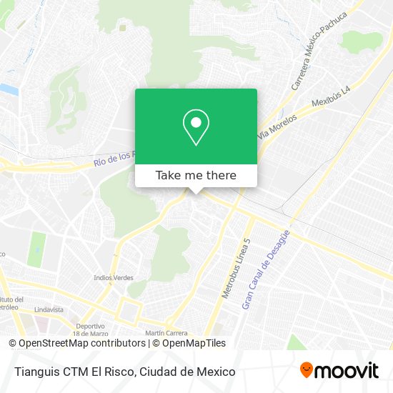 Mapa de Tianguis CTM El Risco